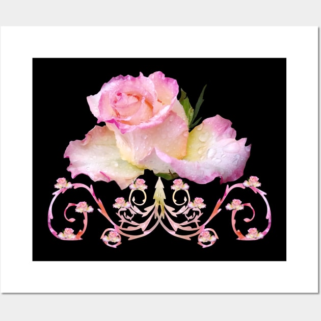 pink rose, ornament, roses, flowers, petal bloom Wall Art by rh_naturestyles